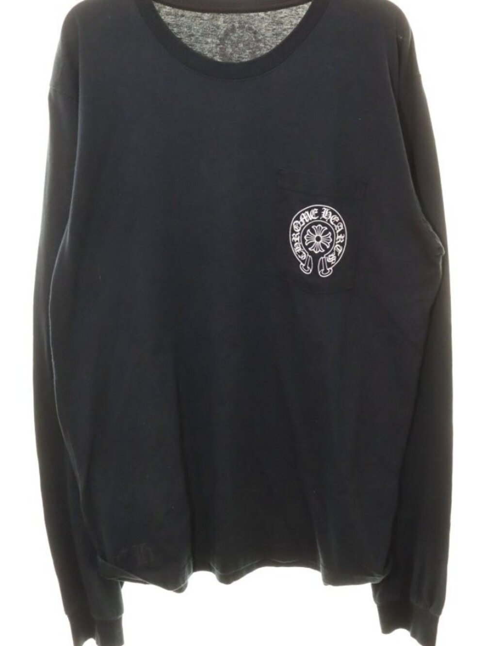 Chrome Hearts Hong Kong Limited Floral Cross Horseshoe Long Sleeve T Black